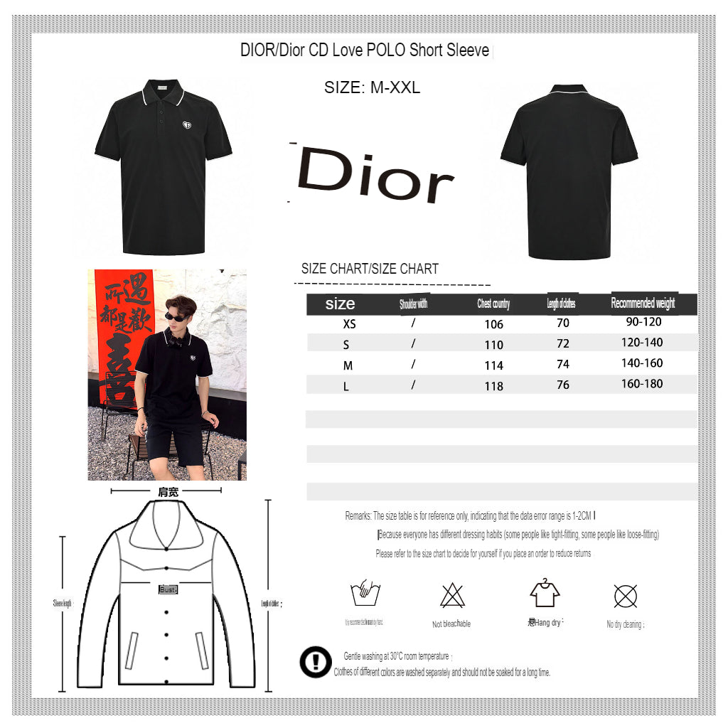 D*or black polo shirt