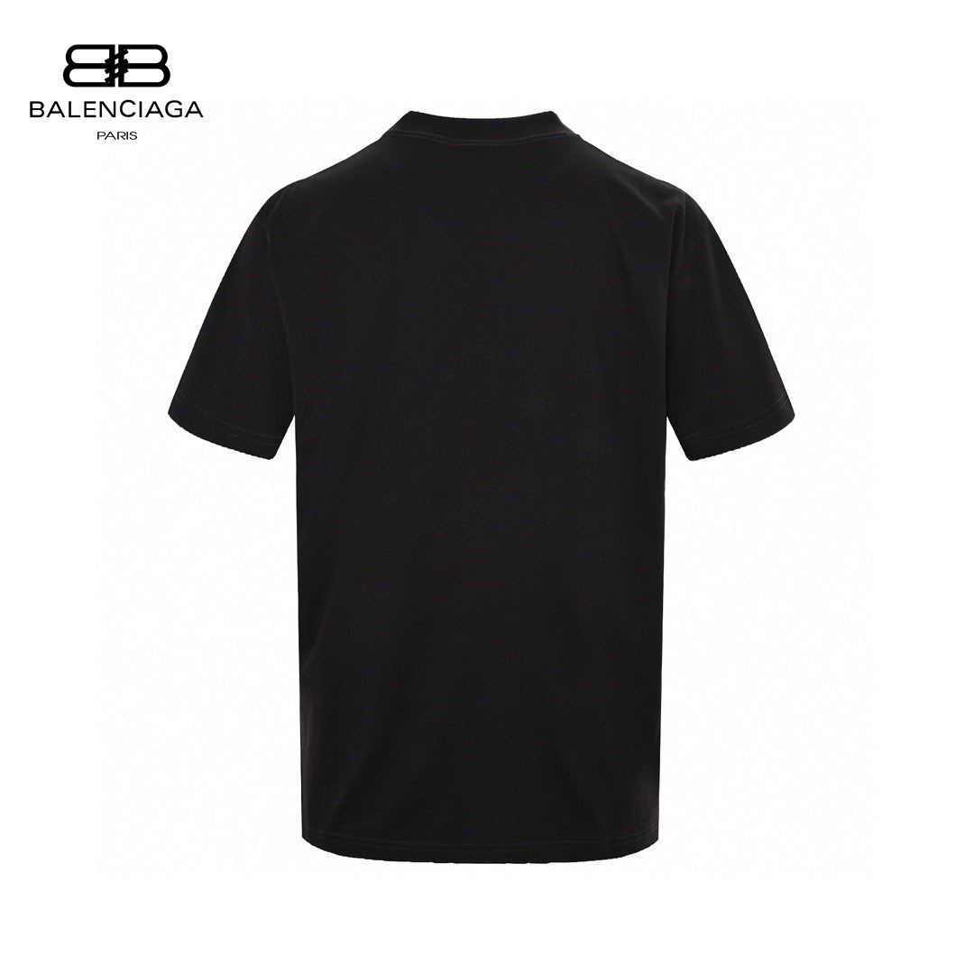 Ba*len*cia*ga black t-shirt with label detail