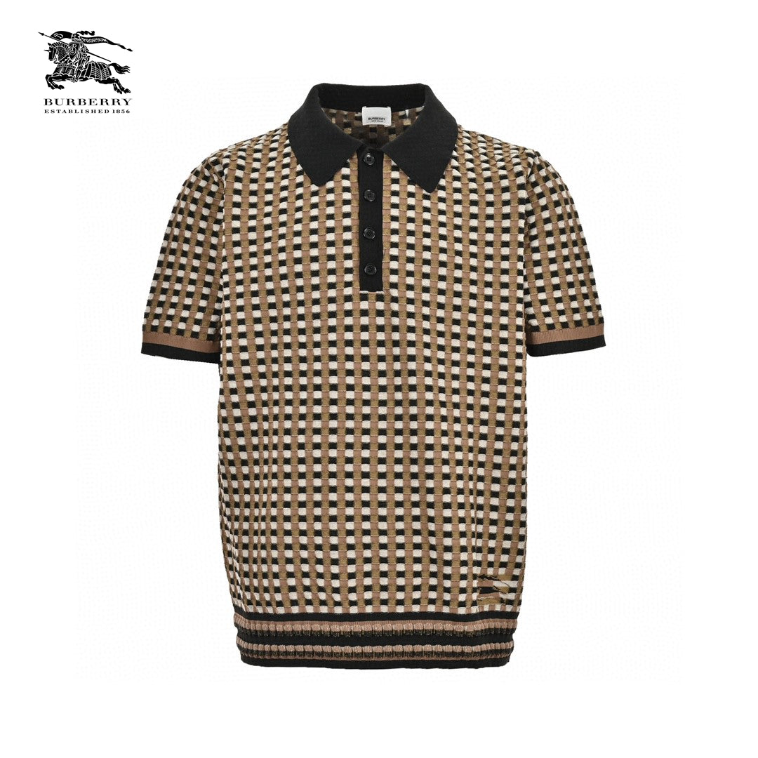 B**rry checkered polo shirt