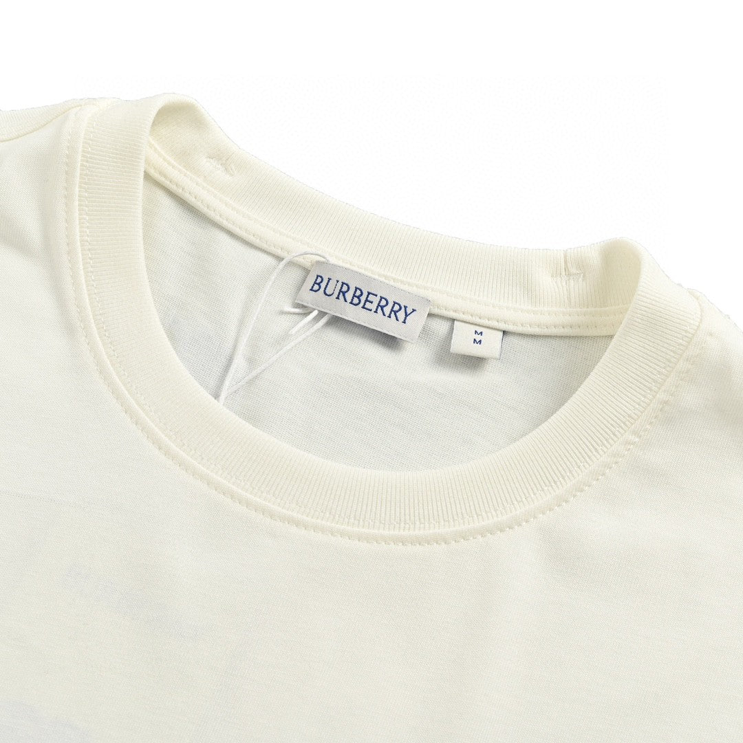 B**rry white t-shirt with blue design