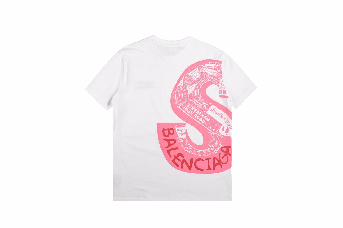 ba*len*cia*ga x S*p*e t-shirt with front logo (white)
