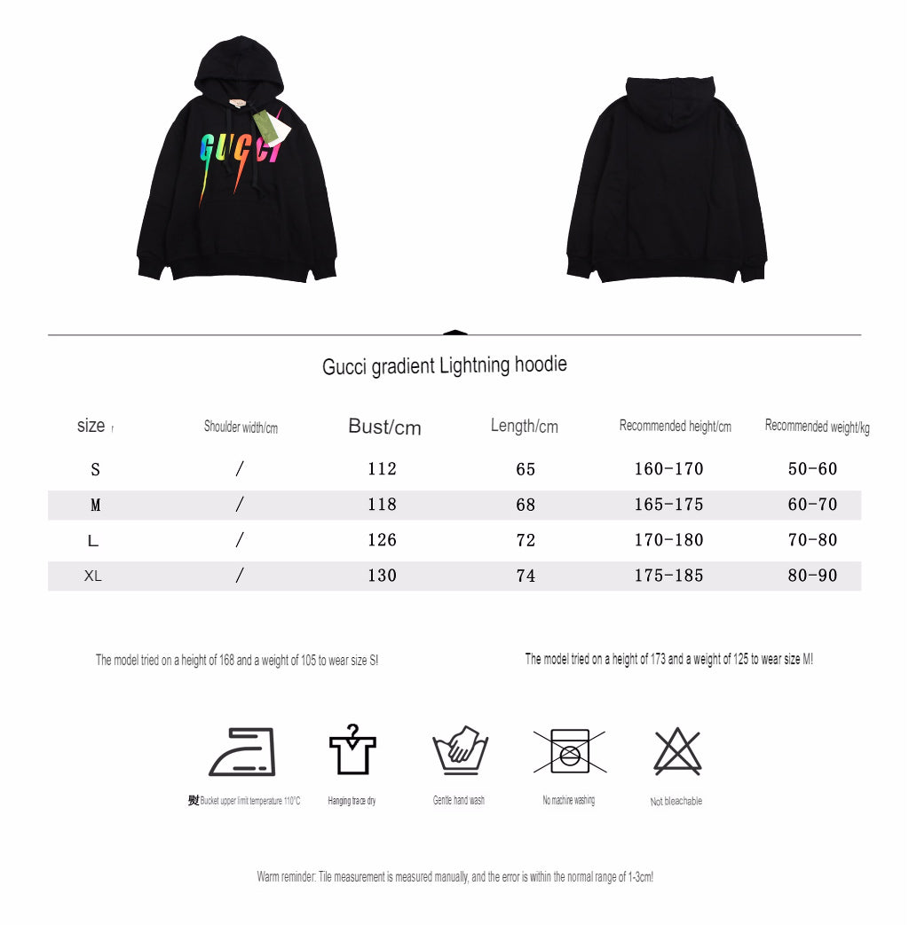 G*u*i rainbow logo hoodie