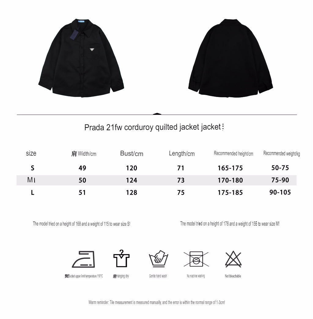 Pra*a black button-up shirt