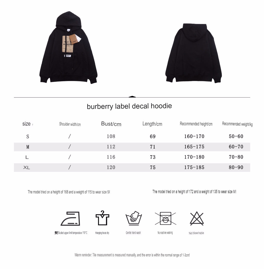 B**rry black hoodie with logo patch