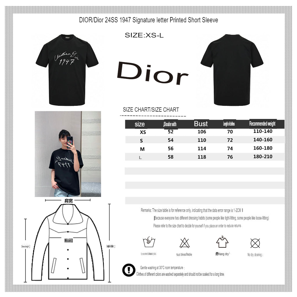 D*or 1947 signature black t-shirt