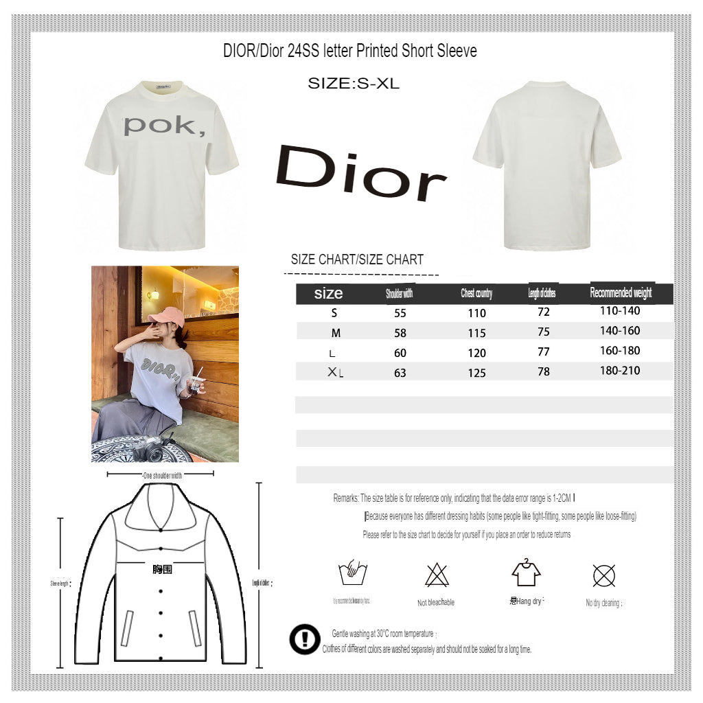 D*or oversized logo white t-shirt