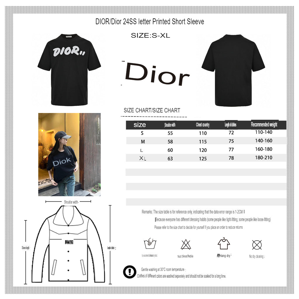 D*or oversized logo black t-shirt