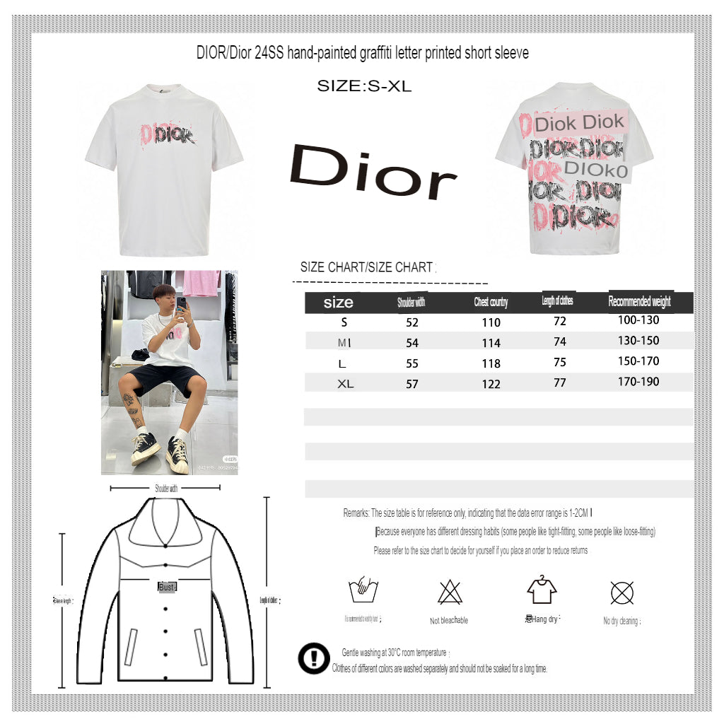 D*or graffiti logo t-shirt in white