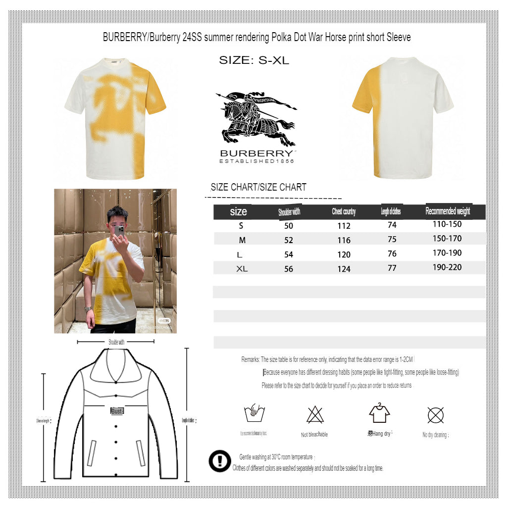 B**rry gradient equestrian logo yellow t-shirt