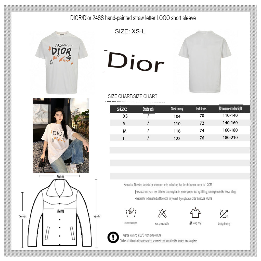 D*or ch**an D*or graphic white t-shirt