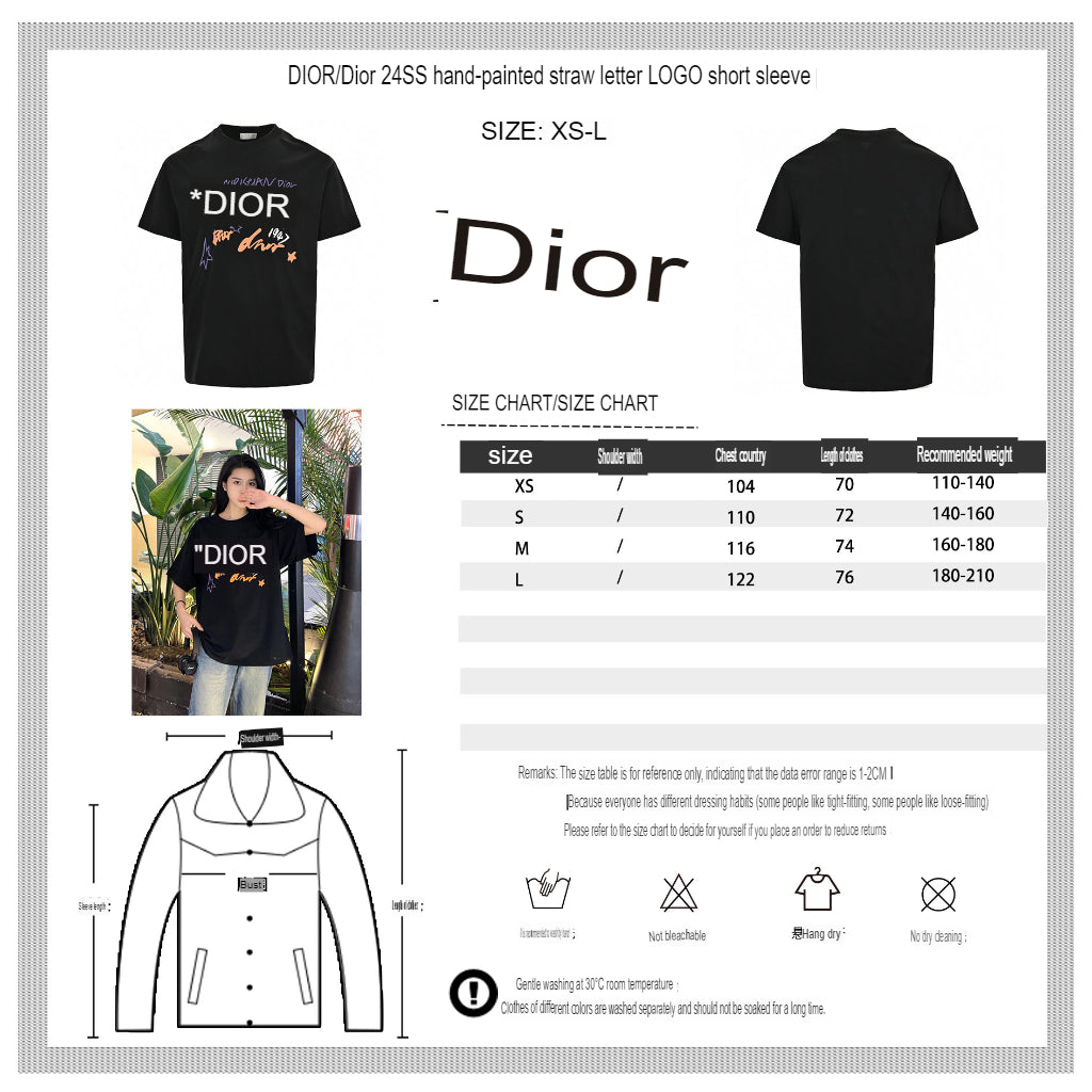 D*or ch**an D*or graphic black t-shirt