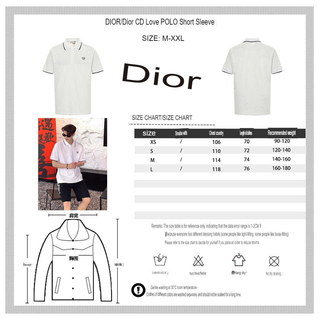 D*or white polo shirt