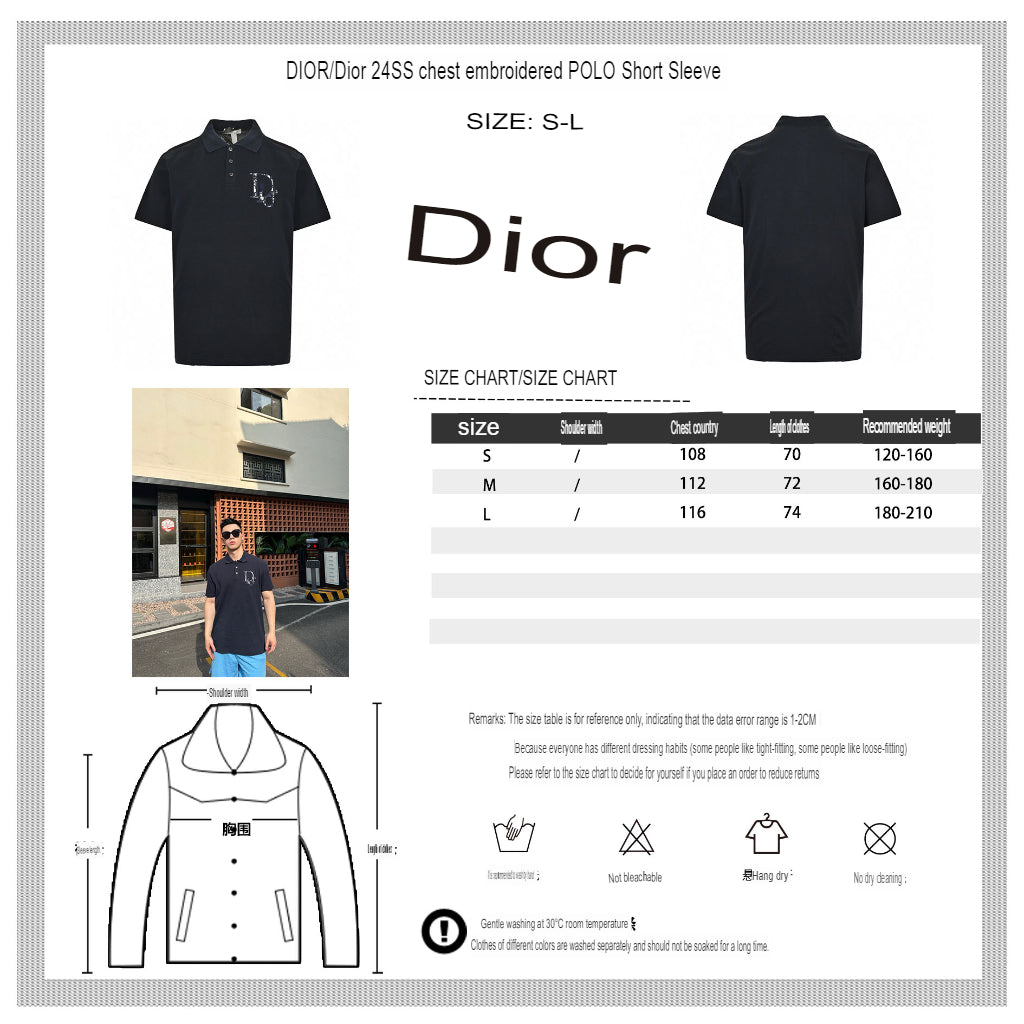 D*or oblique embroidered polo shirt