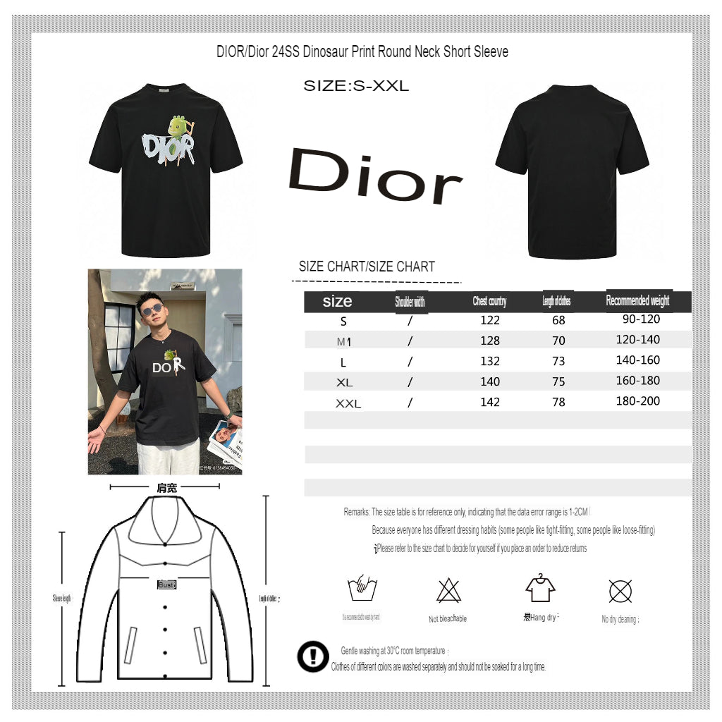D*or green monster graphic black t-shirt