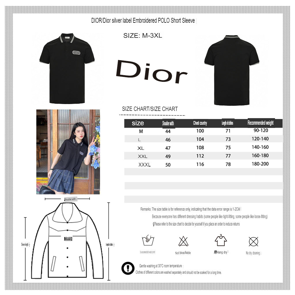 D*or polo shirt (black)