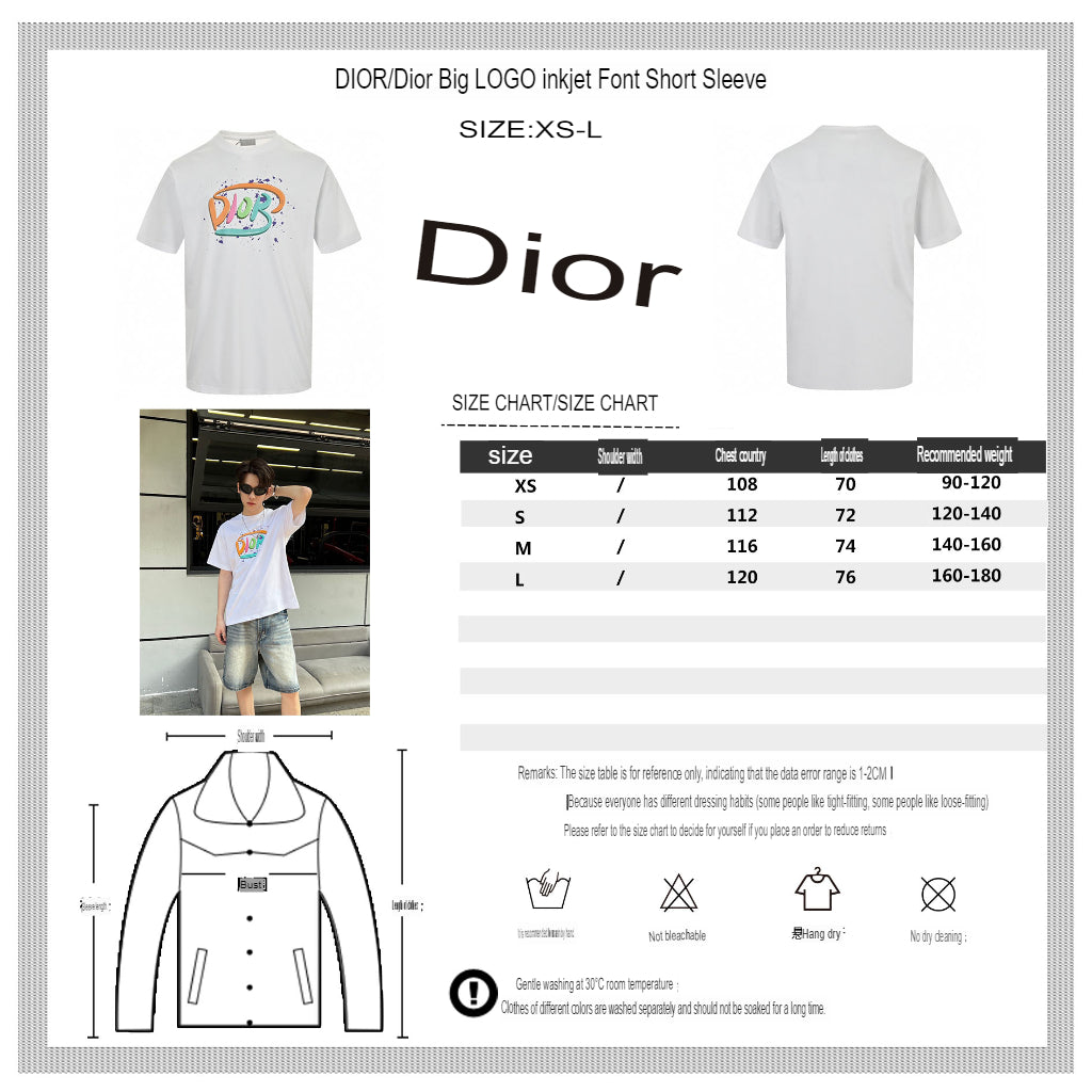 D*or multicolor logo white t-shirt