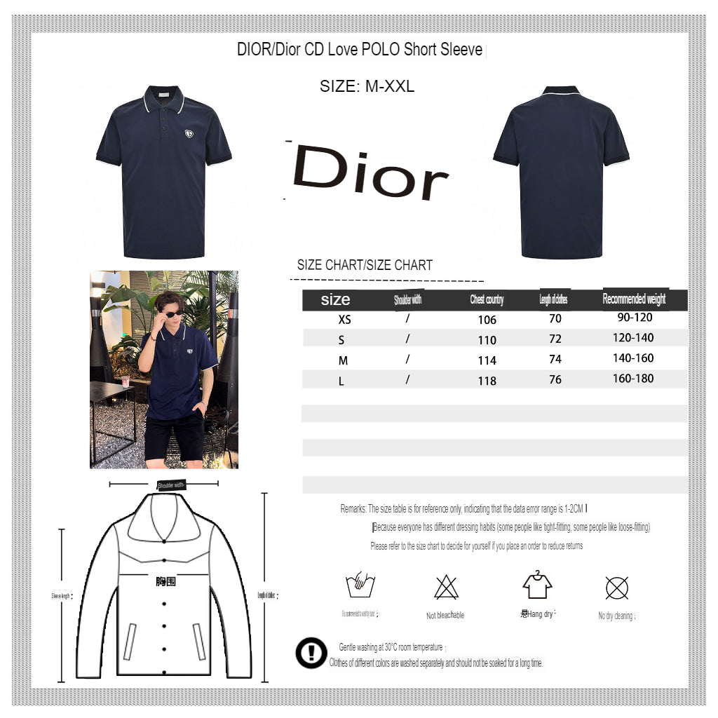 D*or navy polo shirt