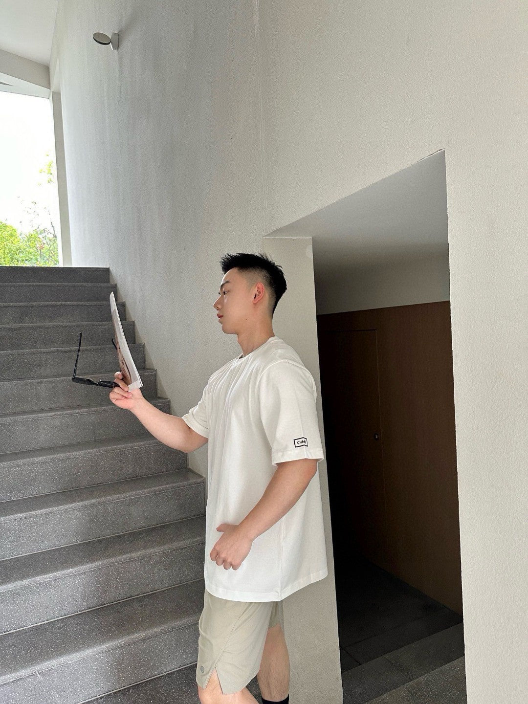Ch*el minimalist logo t-shirt (white)