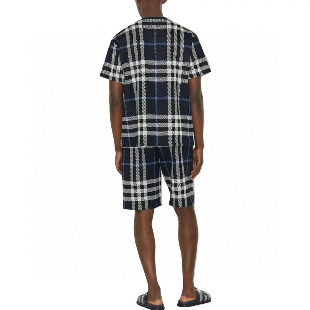 B**rry navy check t-shirt