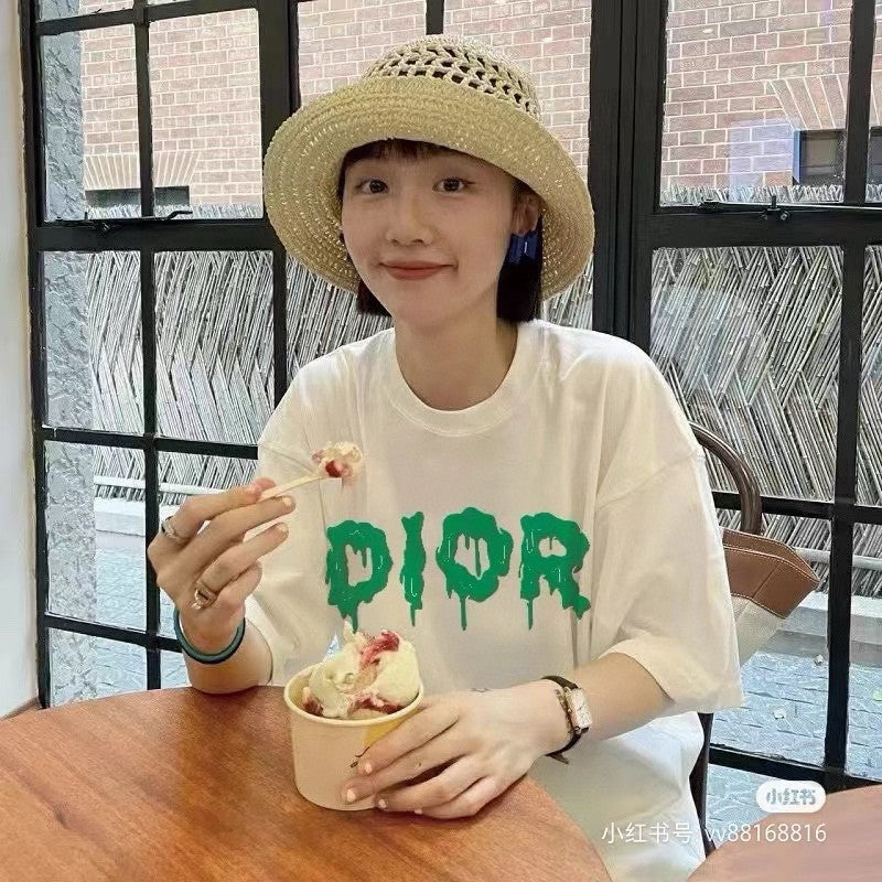 D*or dripping logo t-shirt (white)