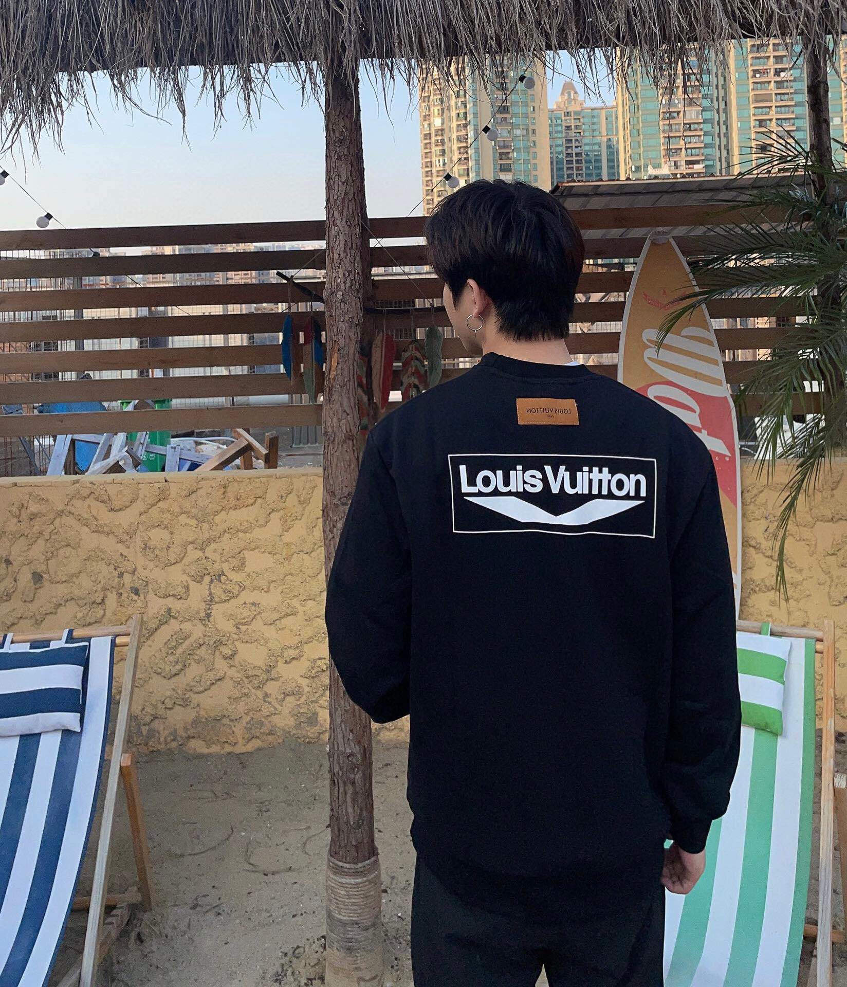 Pra*a repeated logo sweatshirt