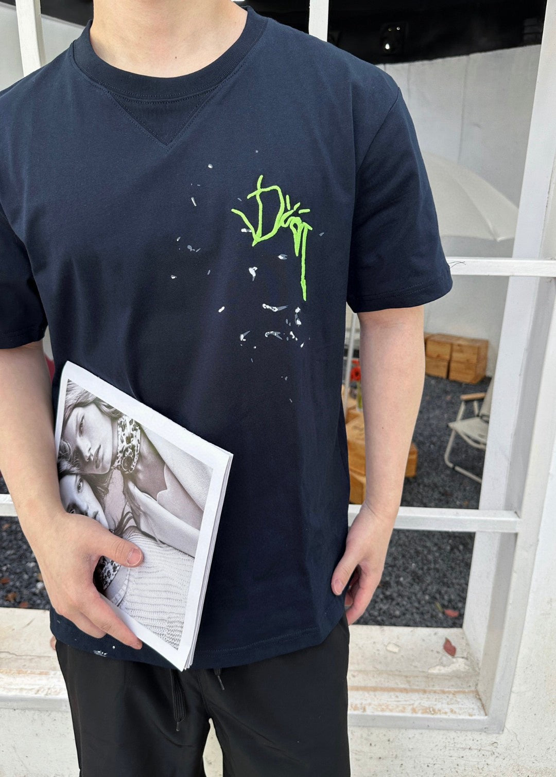 D*or artistic splatter t-shirt (black)