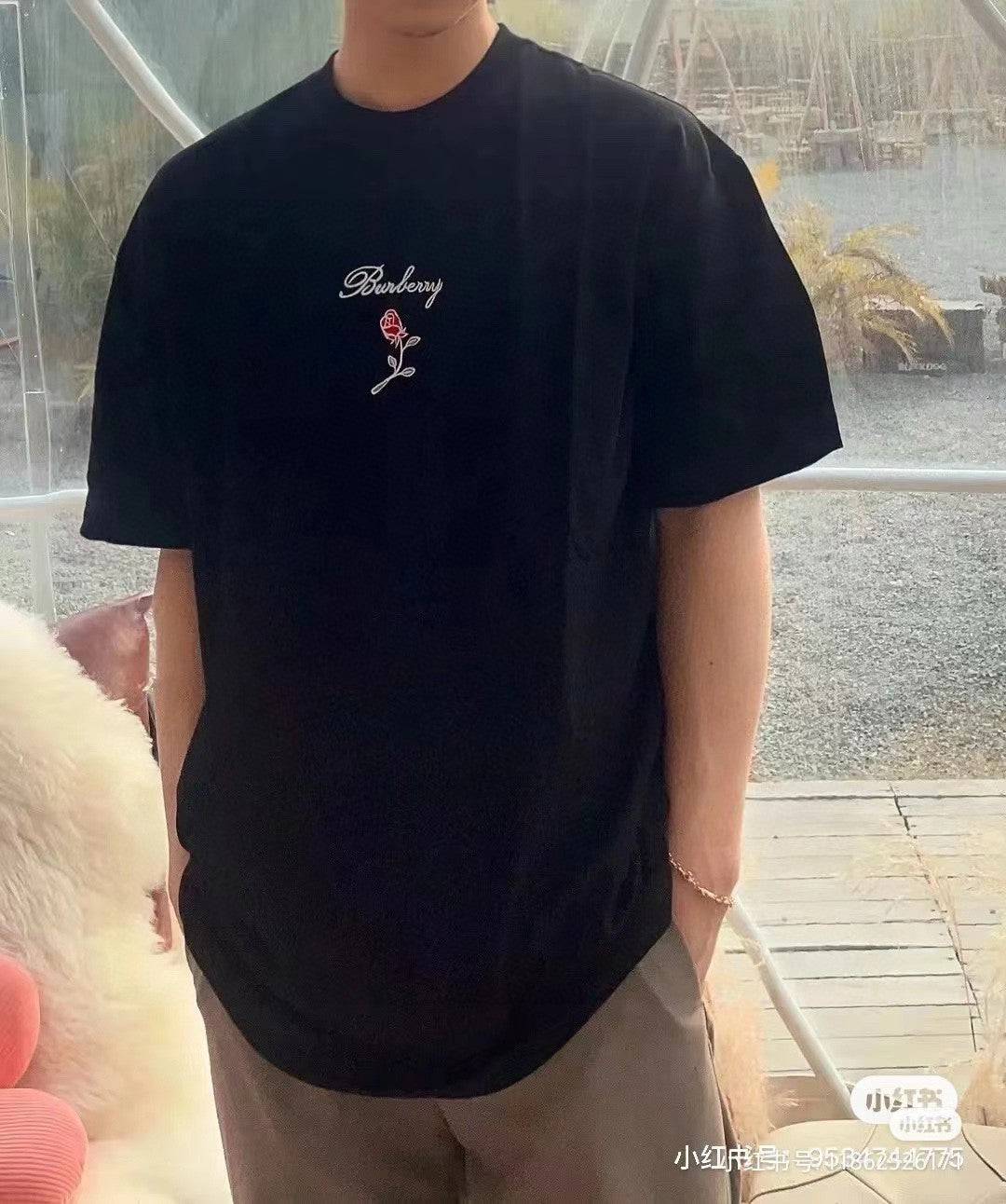 B**rry rose logo t-shirt (black)