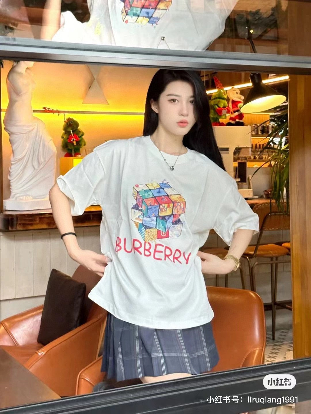 B**rry rubik's cube graphic t-shirt (white)