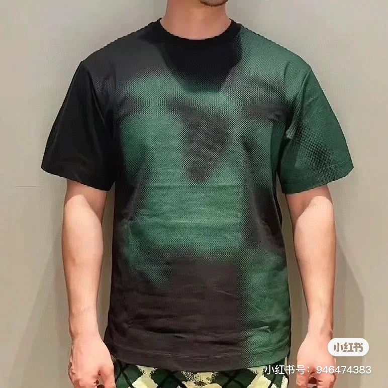 B**rry gradient equestrian logo green t-shirt