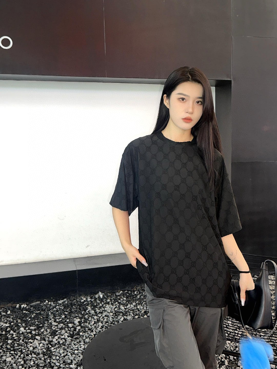 G*u*i gg patterned t-shirt (black)