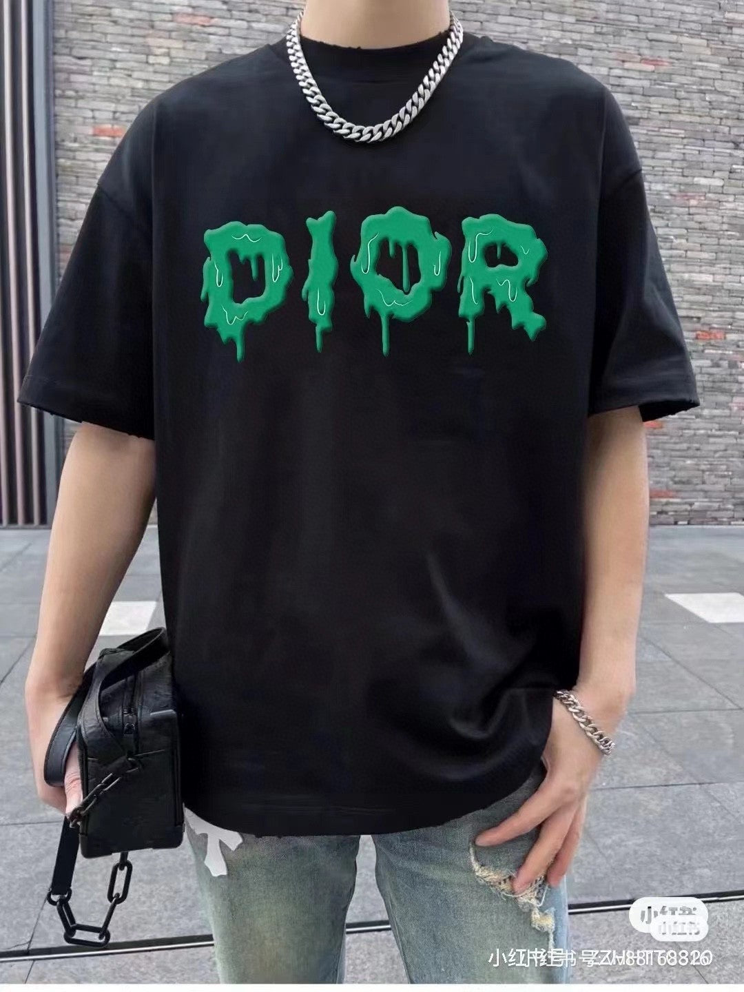 D*or dripping logo t-shirt (black)
