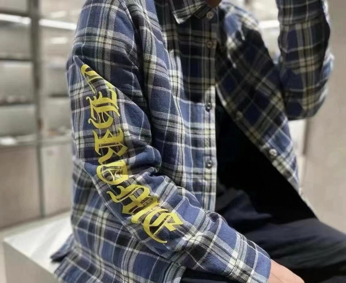 B**rry blue plaid shirt