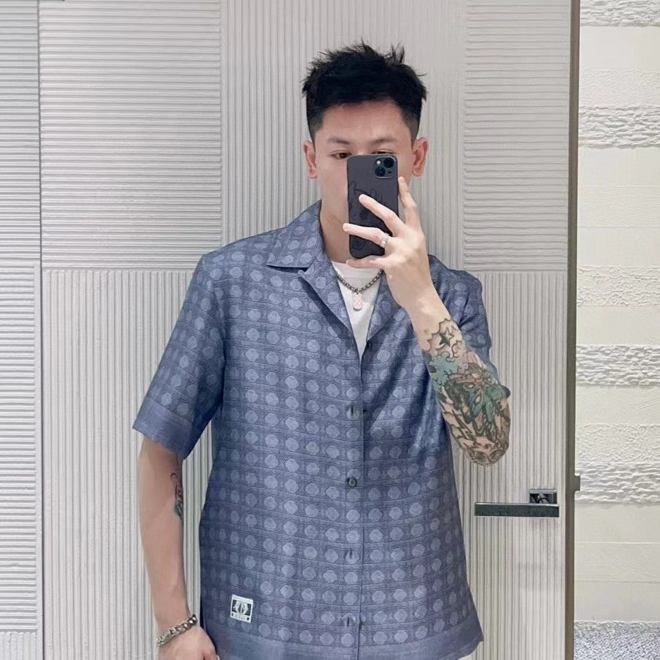 D*or geometric pattern short sleeve shirt