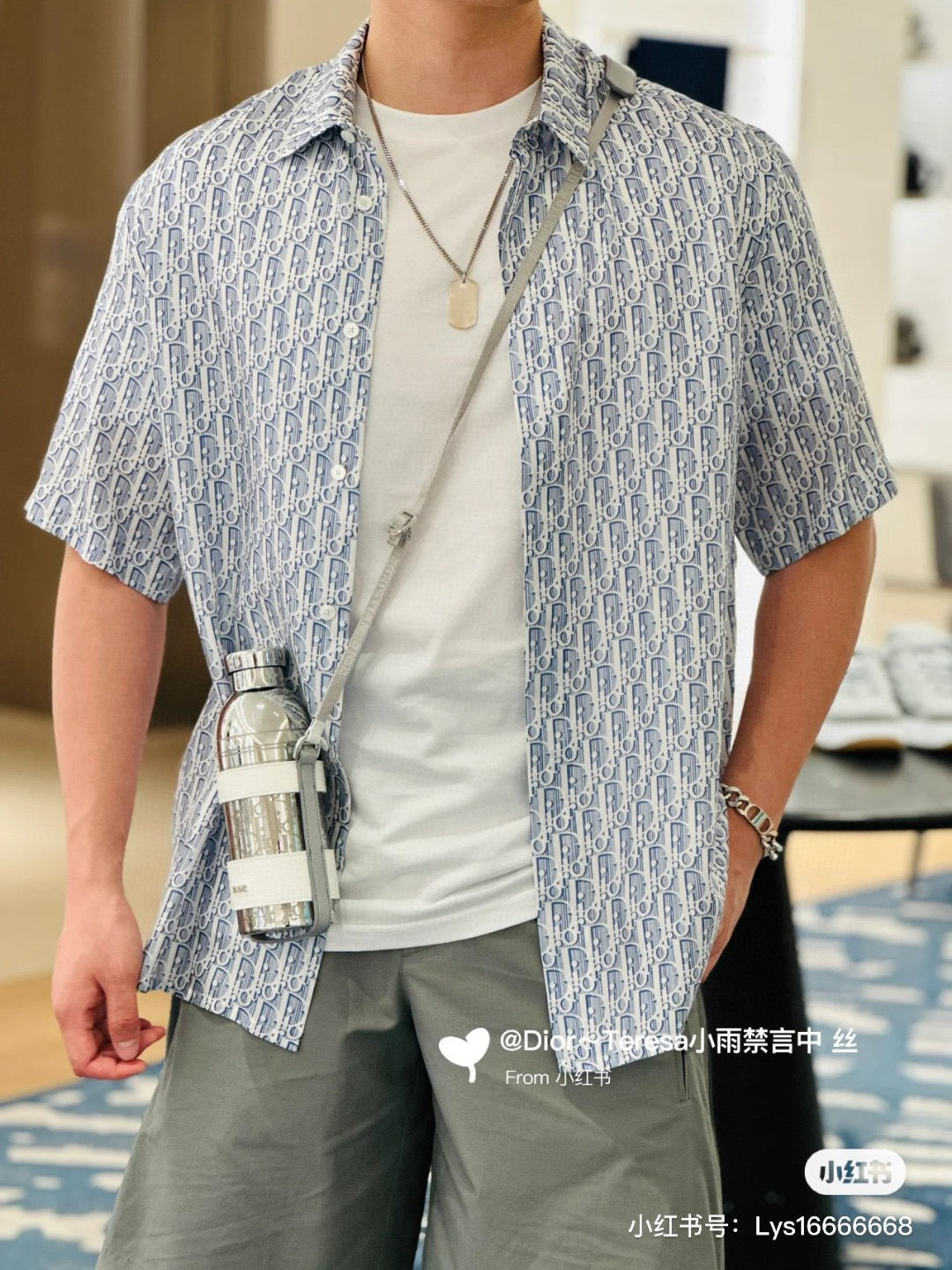 D*or monogram print shirt