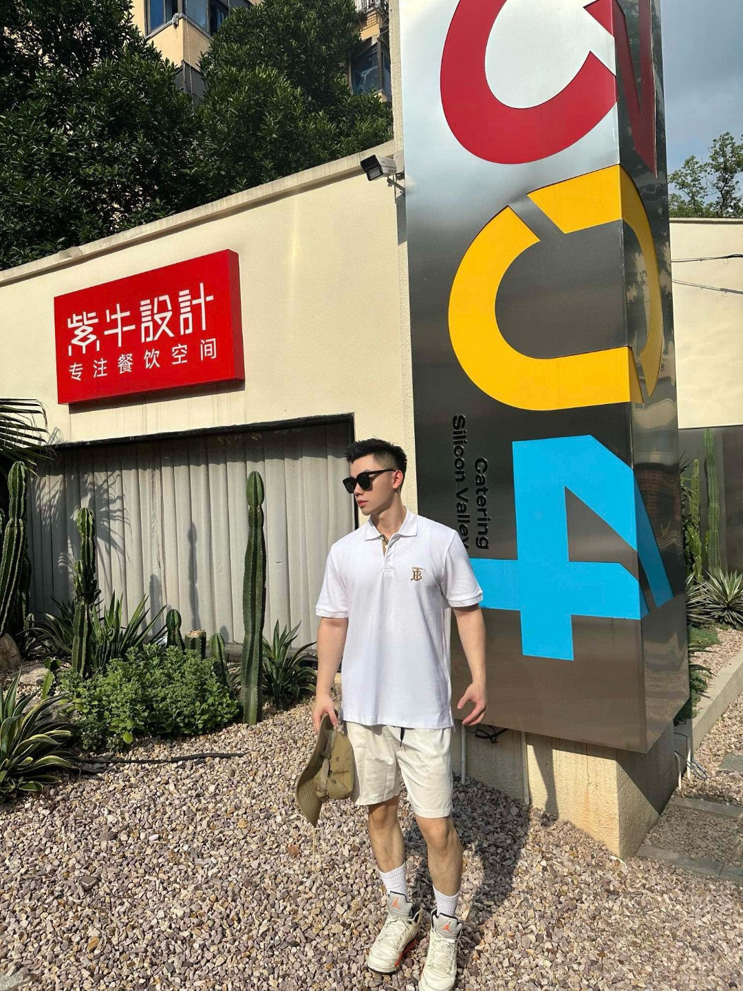 B**rry monogram logo polo shirt