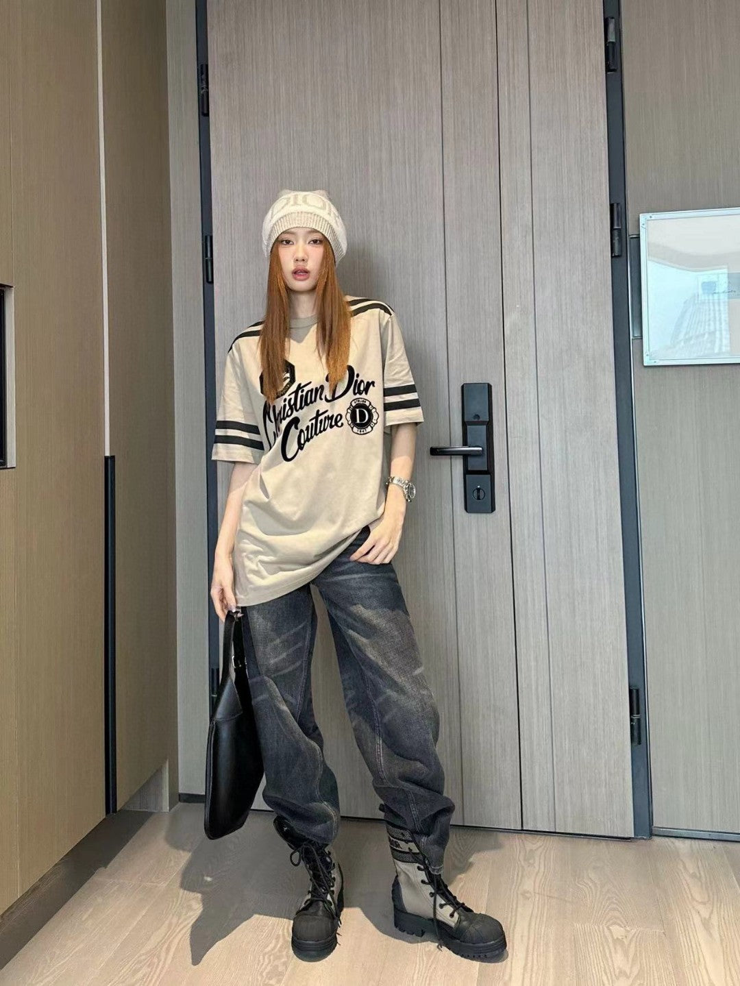 D*or ch**an D*or couture beige t-shirt
