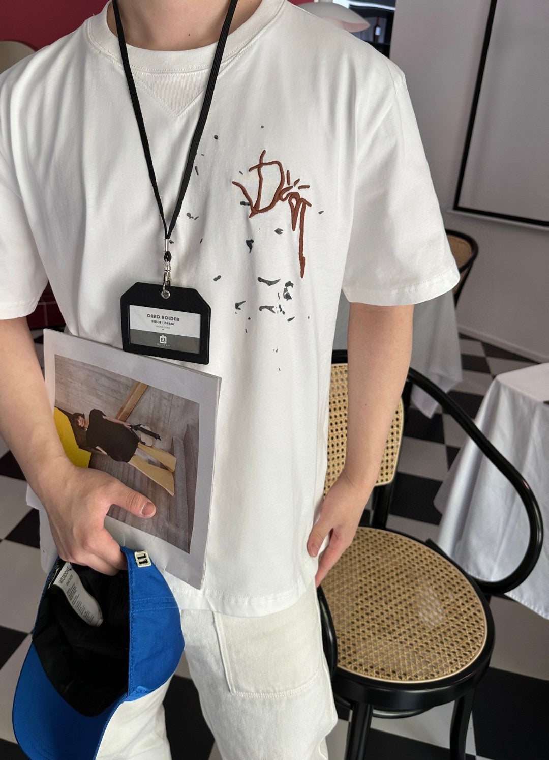 D*or artistic splatter t-shirt (white)