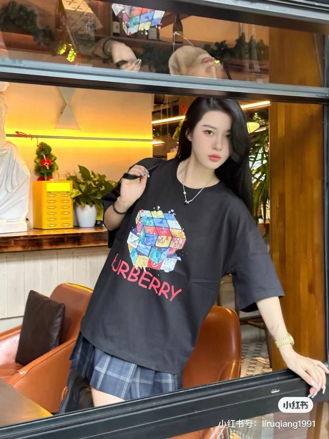 B**rry rubik's cube graphic t-shirt (black)