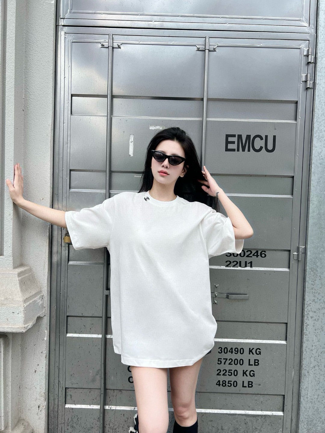 Ch*el minimalist logo t-shirt (white)