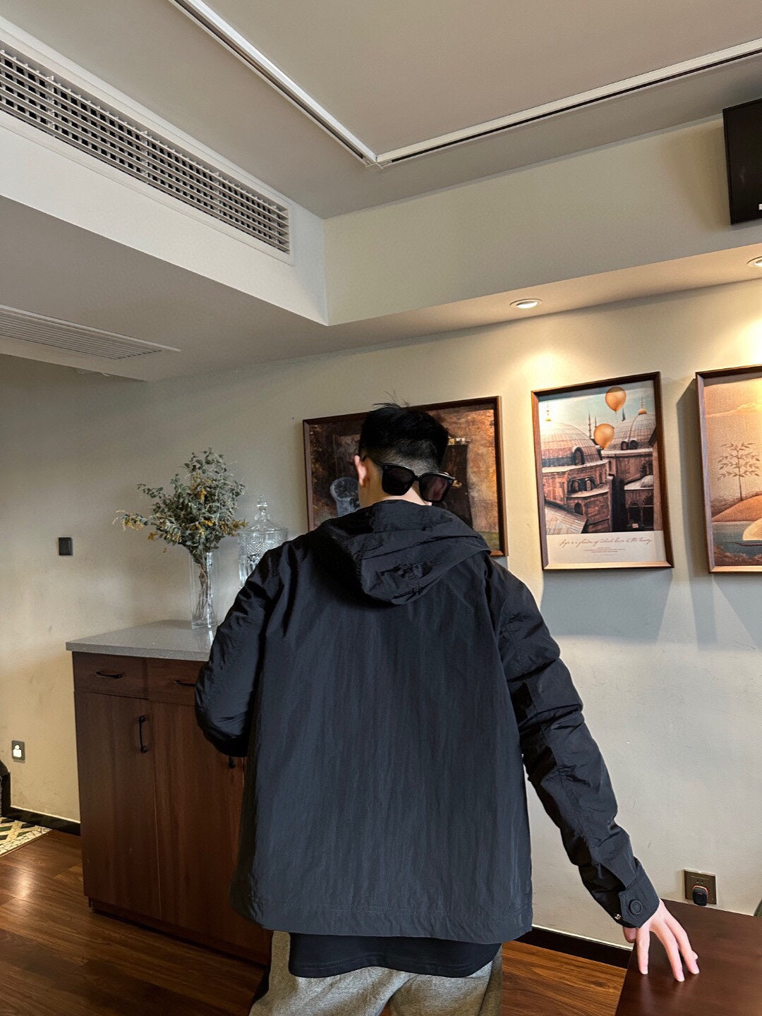 D*or black hooded jacket