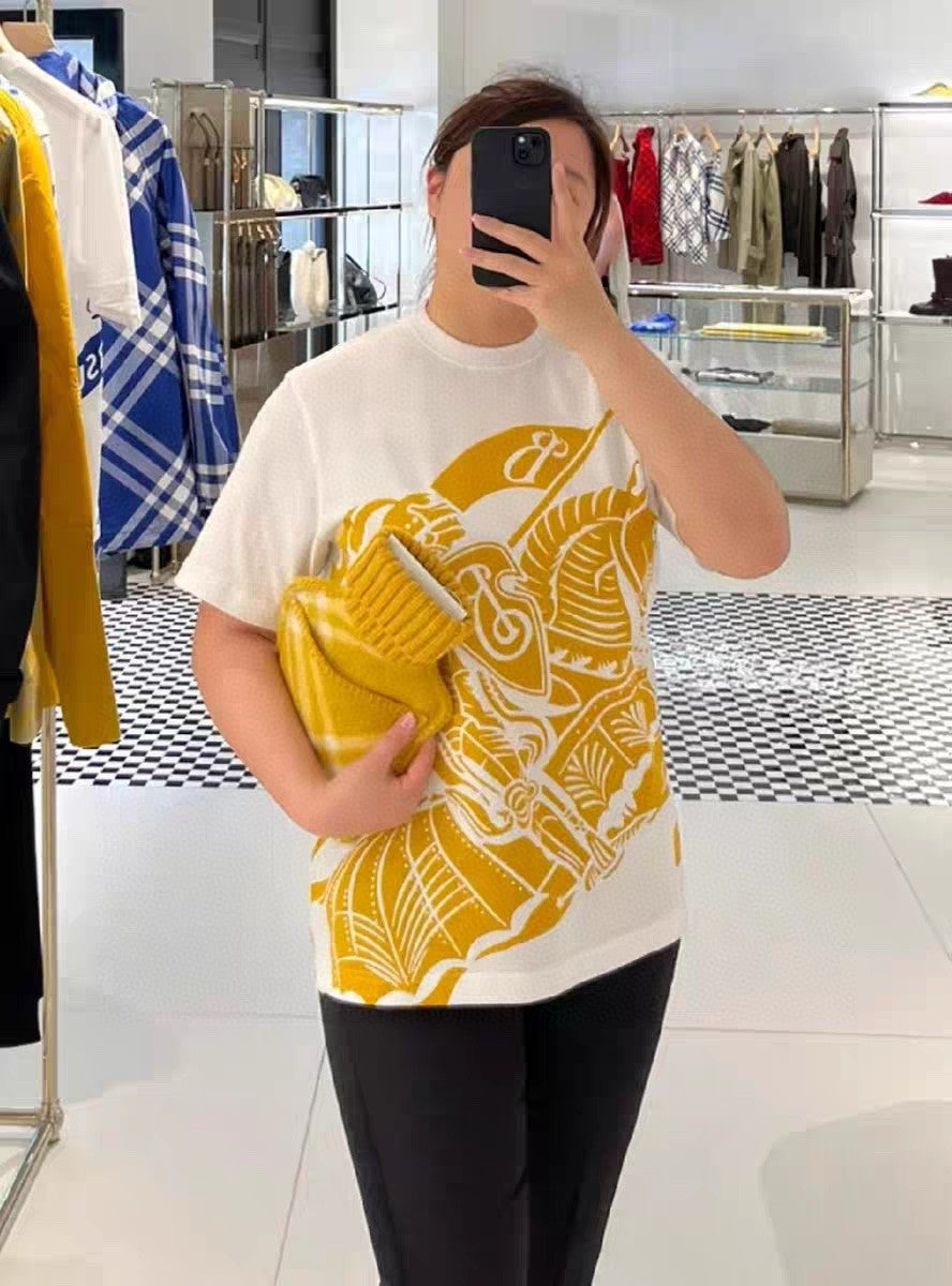 B**rry knight print t-shirt (cream/orange)