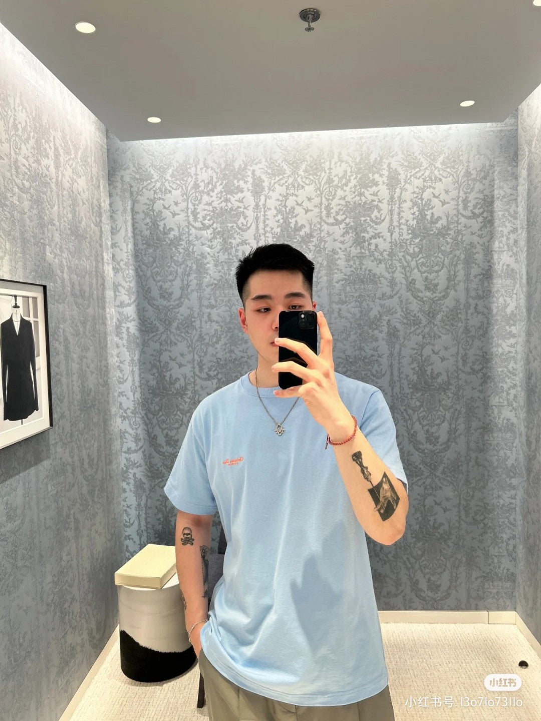 D*or ch**an D*or couture light blue t-shirt