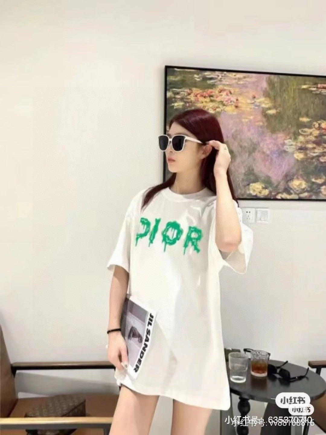 D*or dripping logo t-shirt (white)