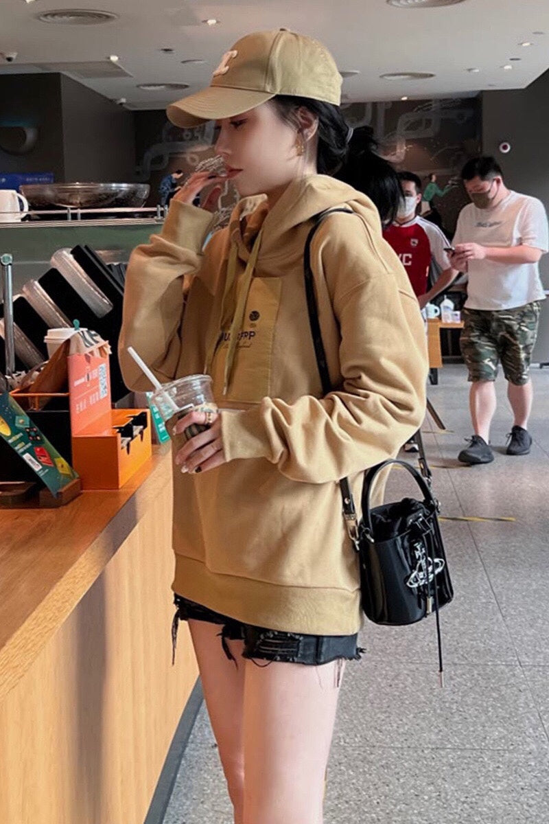 B**rry brown hoodie with logo patch