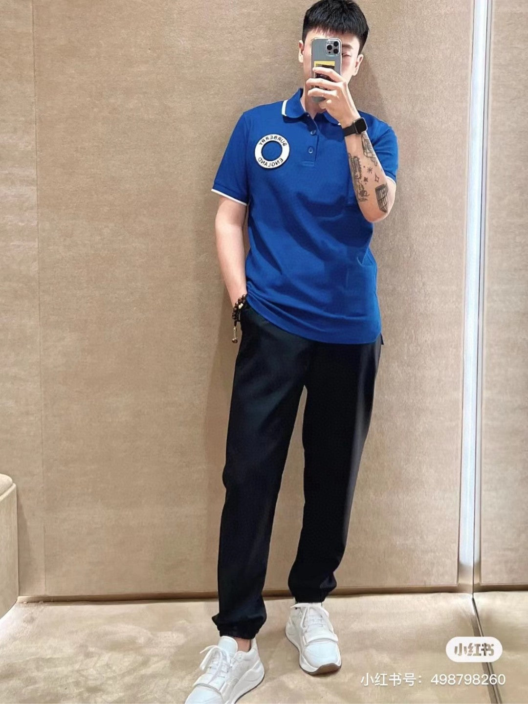 B**rry england polo shirt (navy blue)