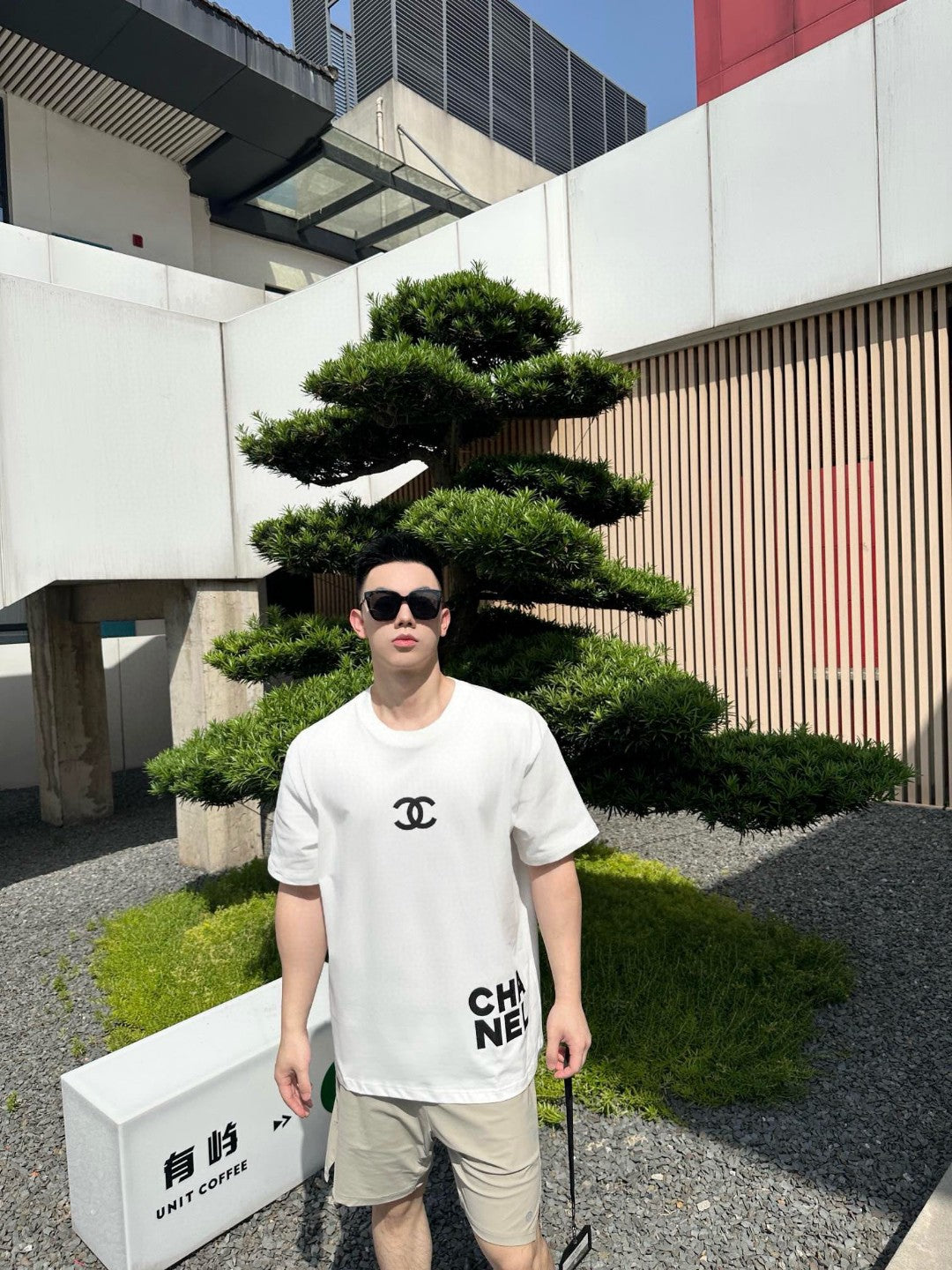 Ch*el double c logo t-shirt (white)
