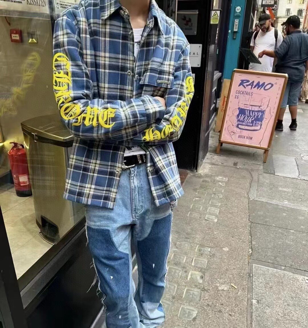 B**rry blue plaid shirt