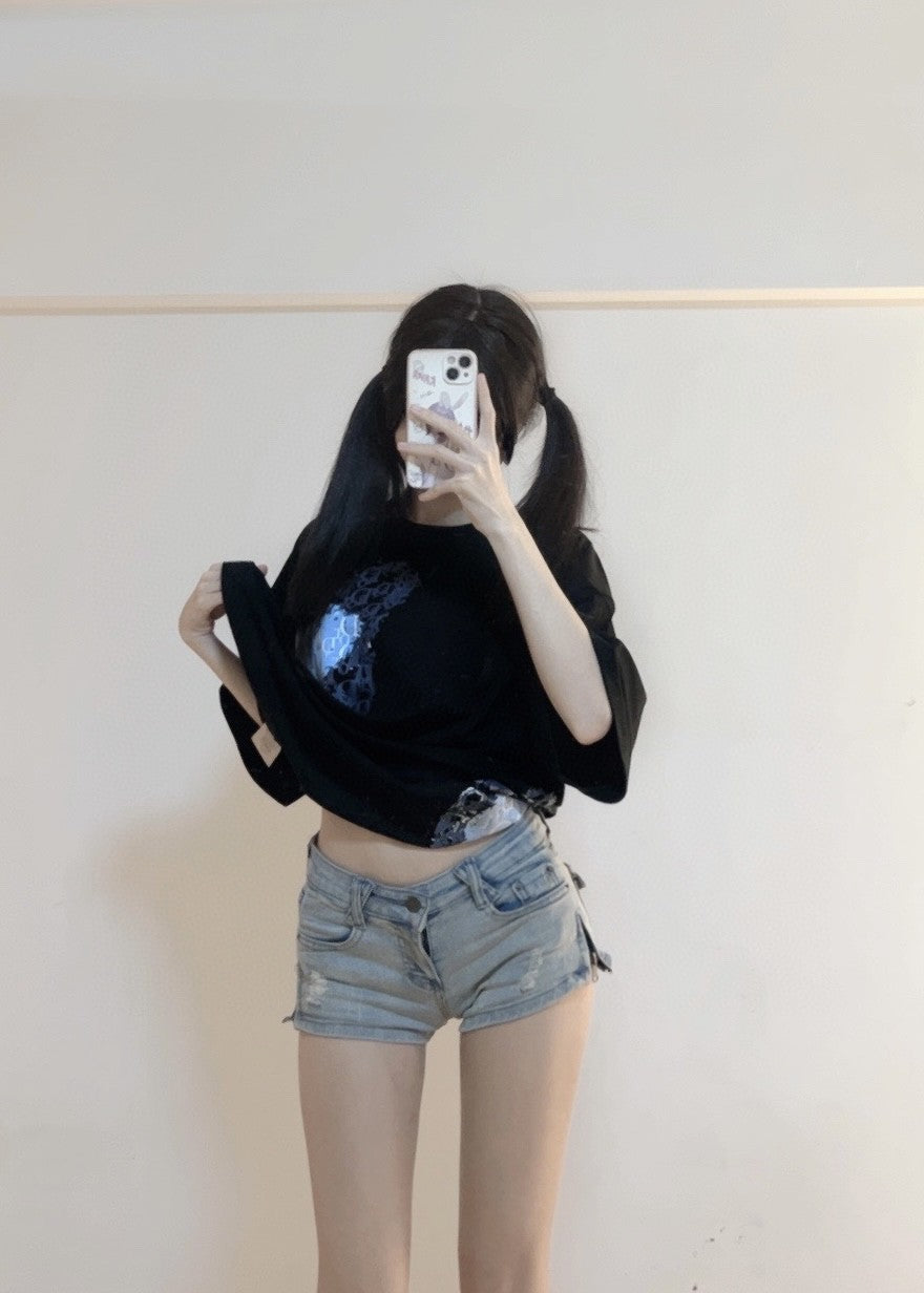 D*or monogram motif t-shirt (black)