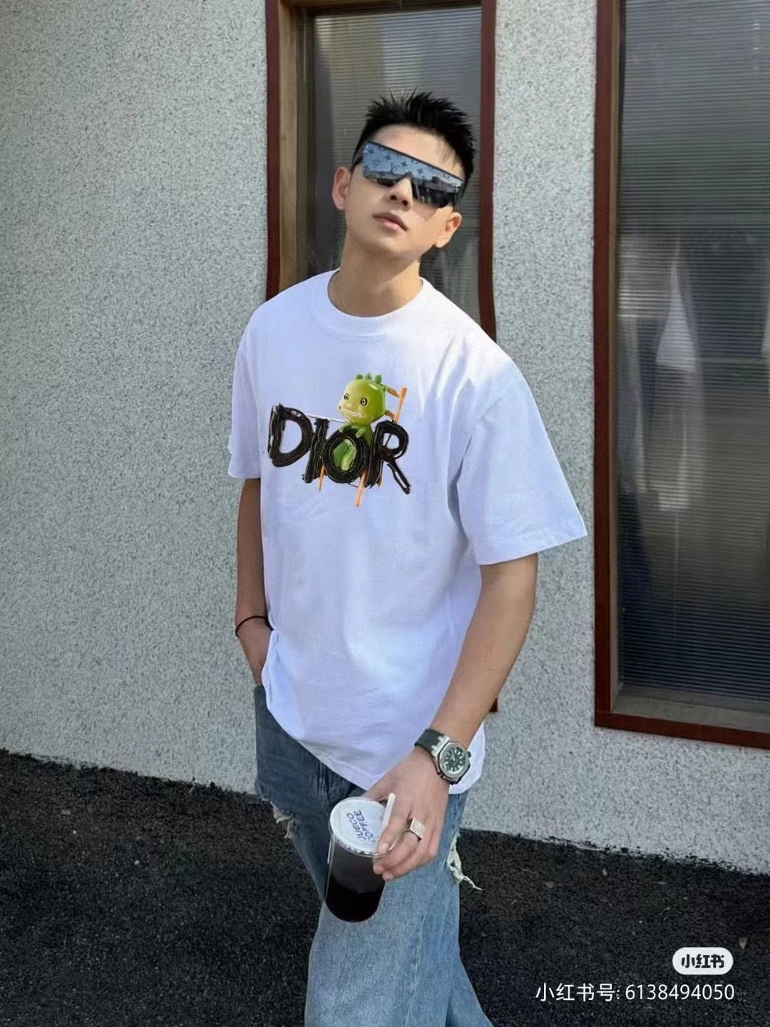 D*or green monster graphic t-shirt