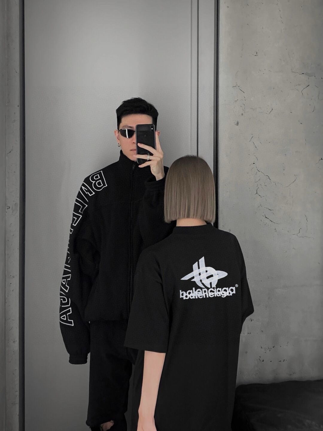Ba*len*cia*ga t-shirt - overlapping logo